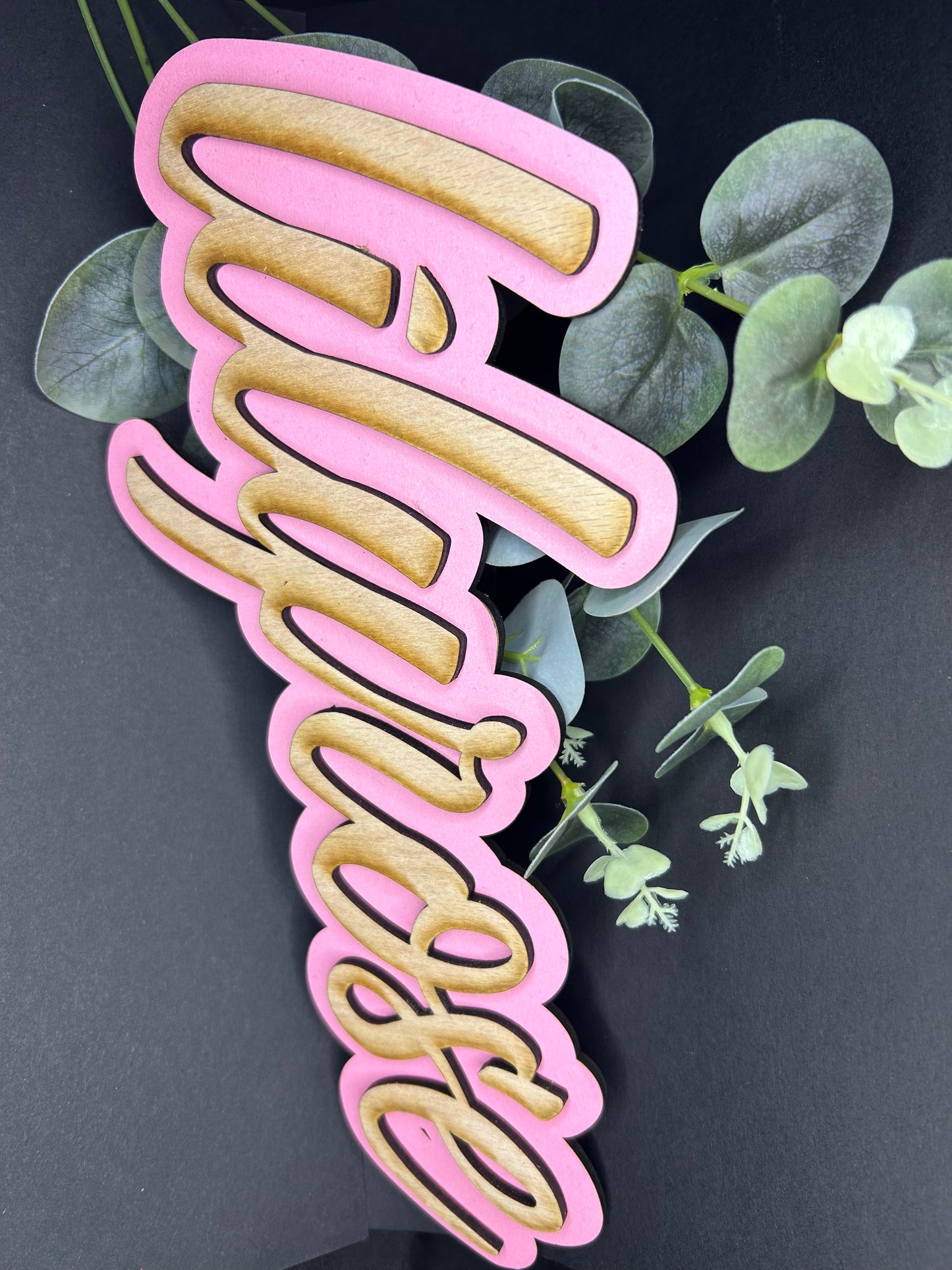 Wooden name plaque/sign