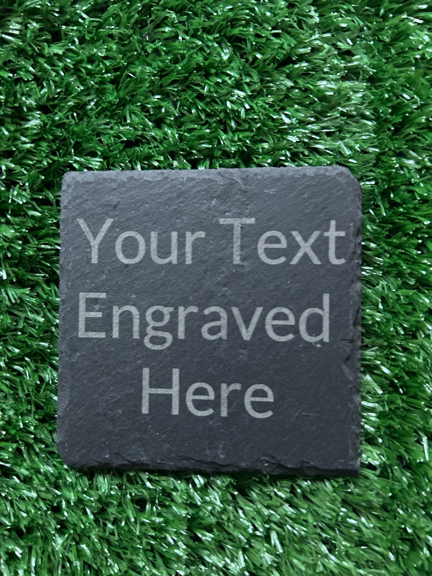 Custom message slate coaster