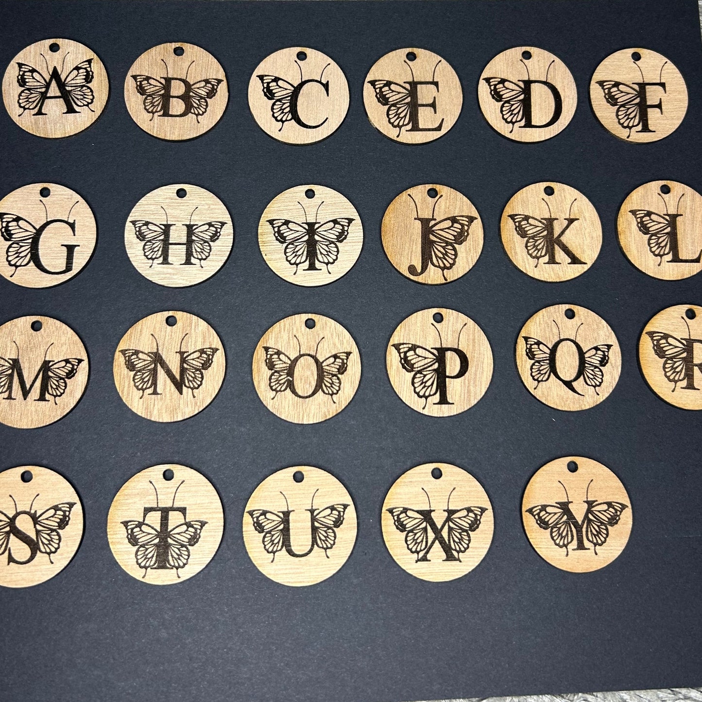 Initial letter monogram keyrings