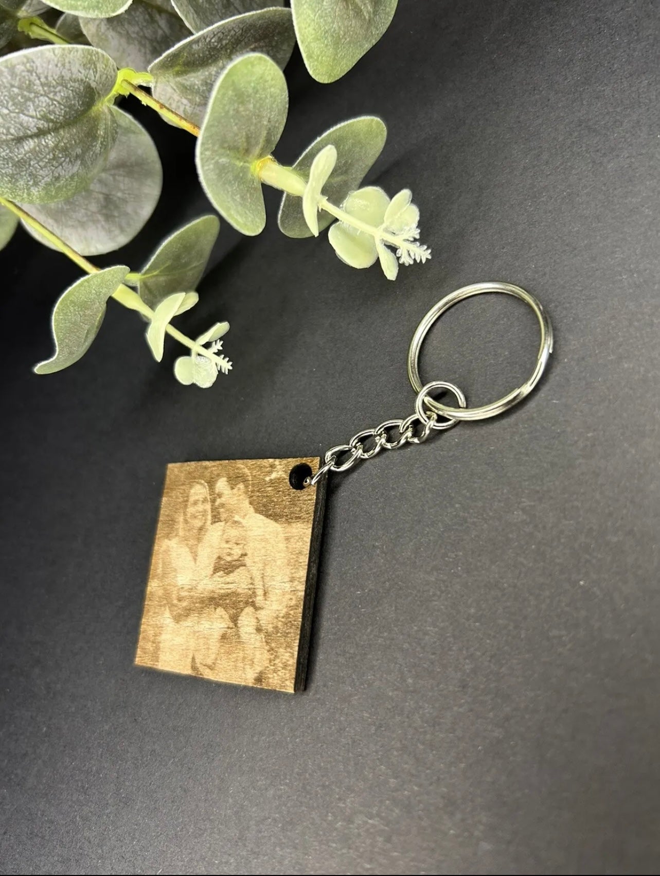 Personalised photo keyring