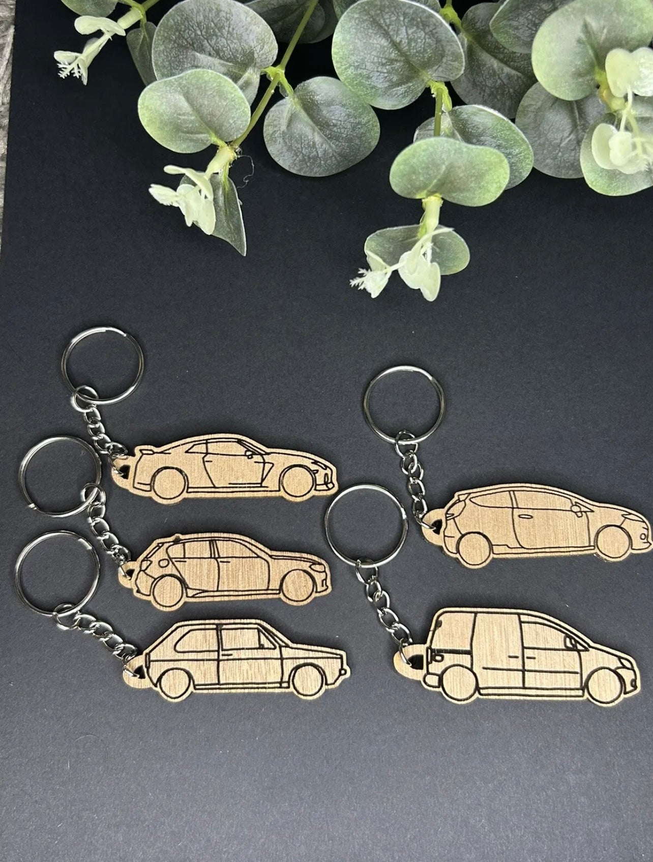 Personalised car keyrings