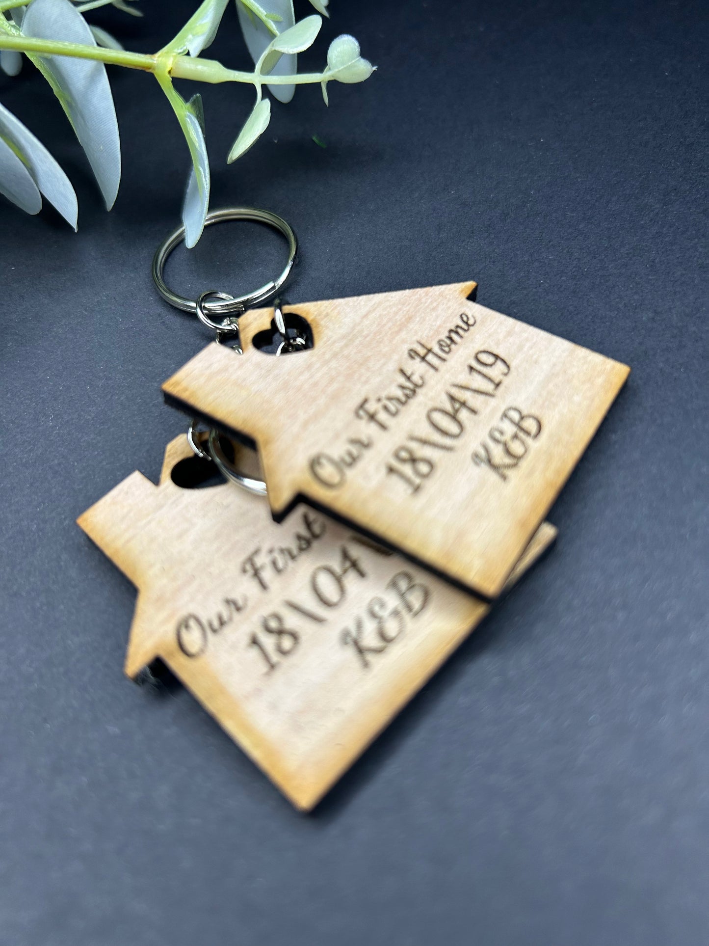Personalised our first home keyring