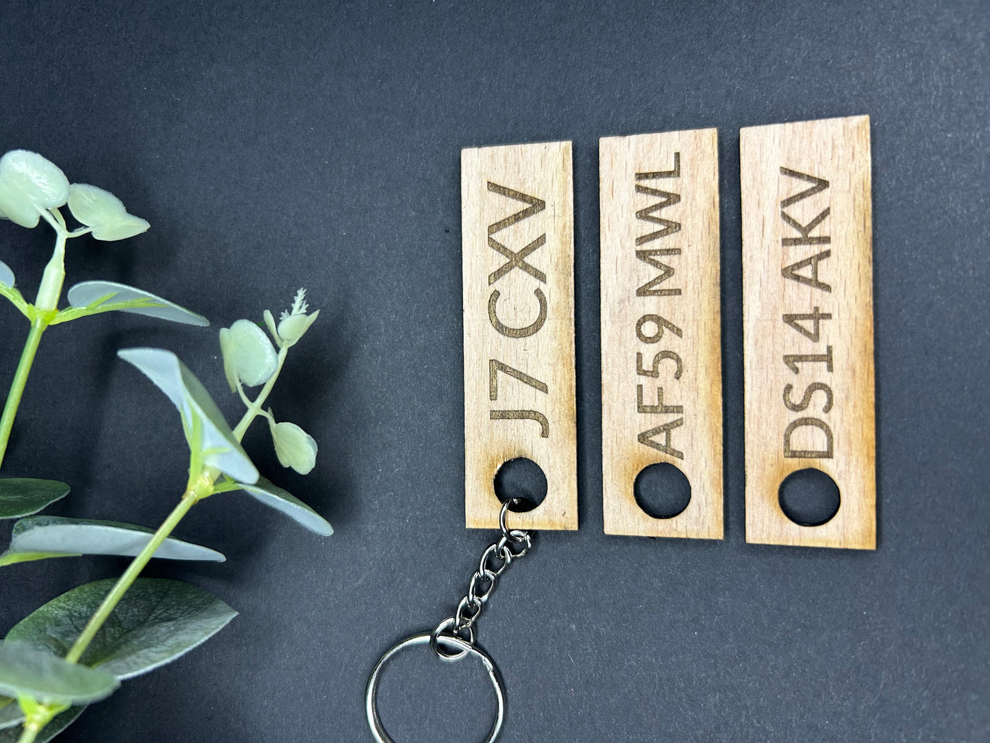 Car registration plate keyring