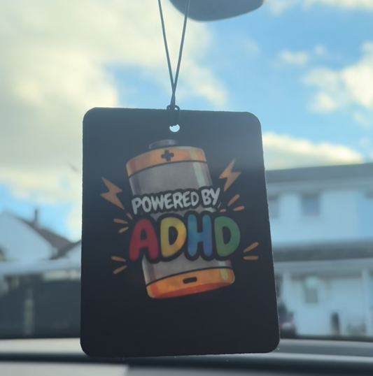 Powered by ADHD car air freshener