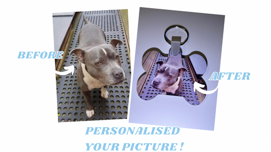 Dog Keyring, Personalised Photo Engraved Gift, Pet Memorial