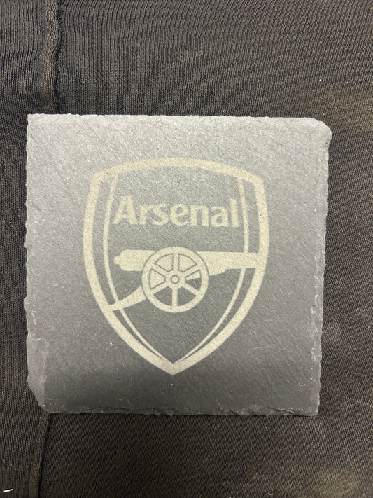 Arsenal football club coaster laser engraved