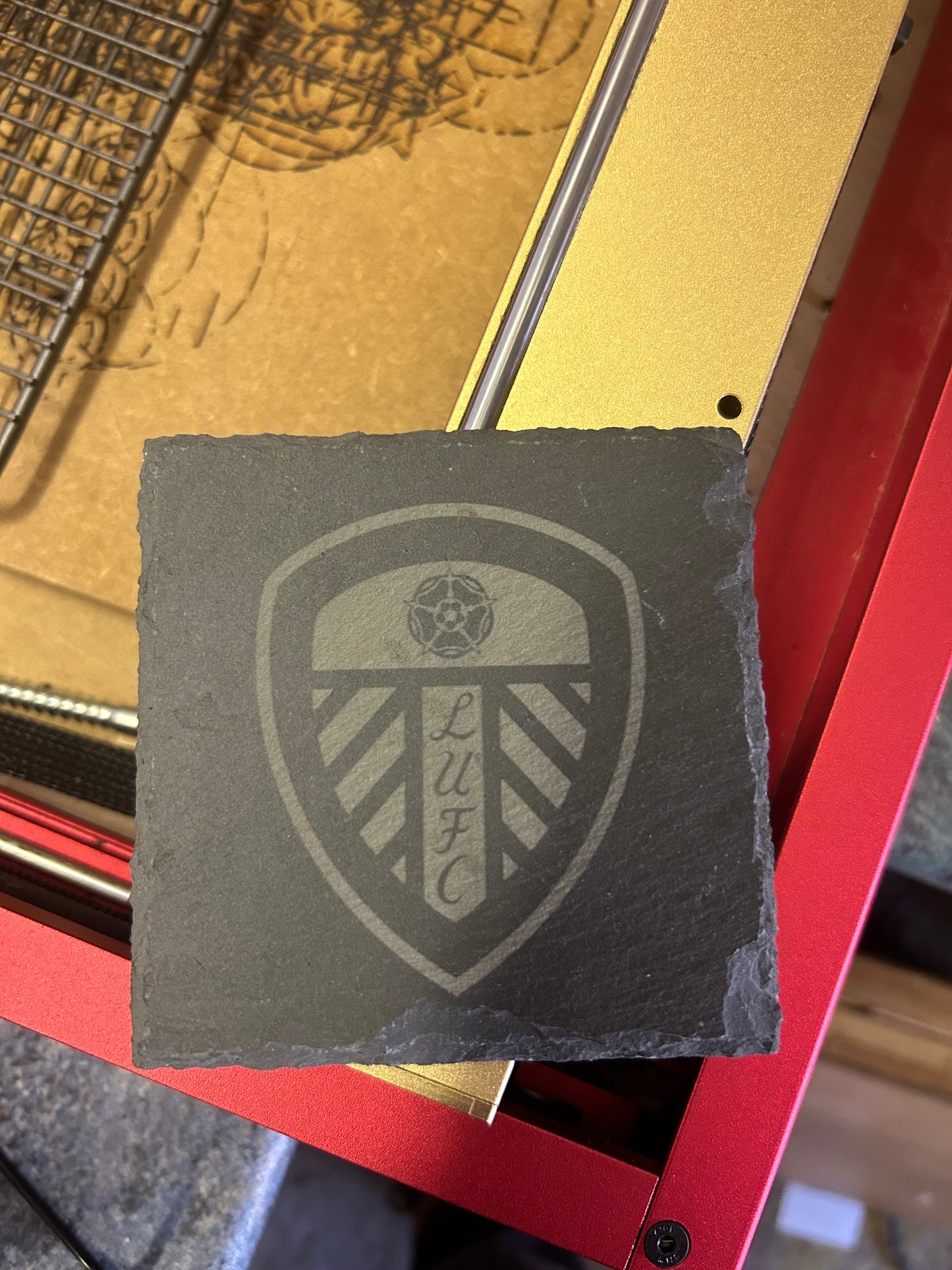 Leeds United coaster slate