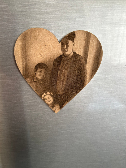 Personalised fridge magnet love heart