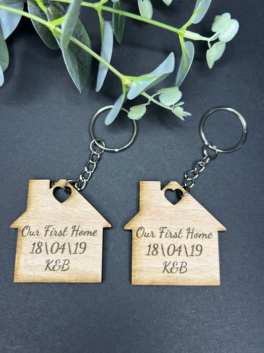 Personalised our first home keyring