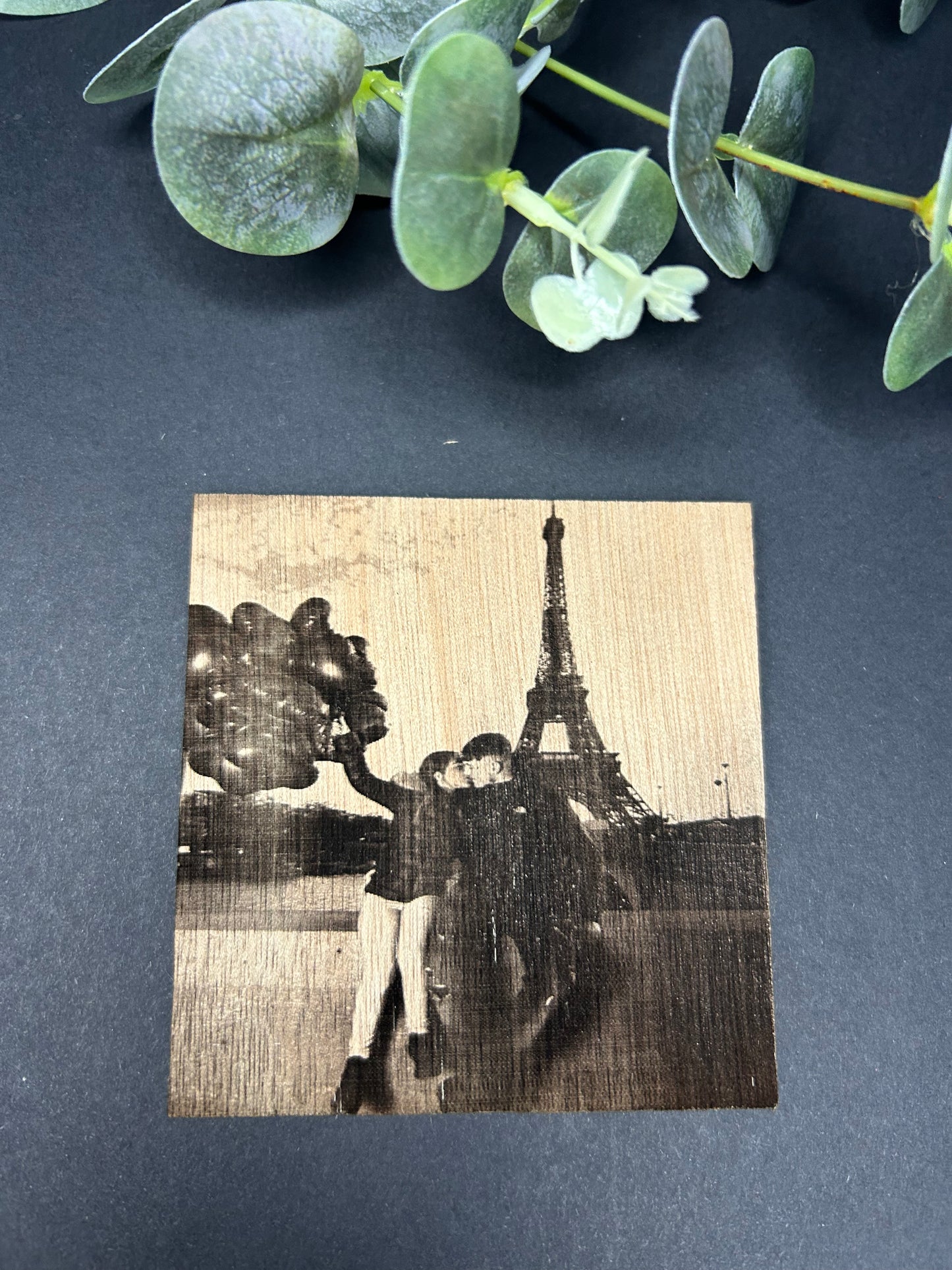 Personalised wooden photo